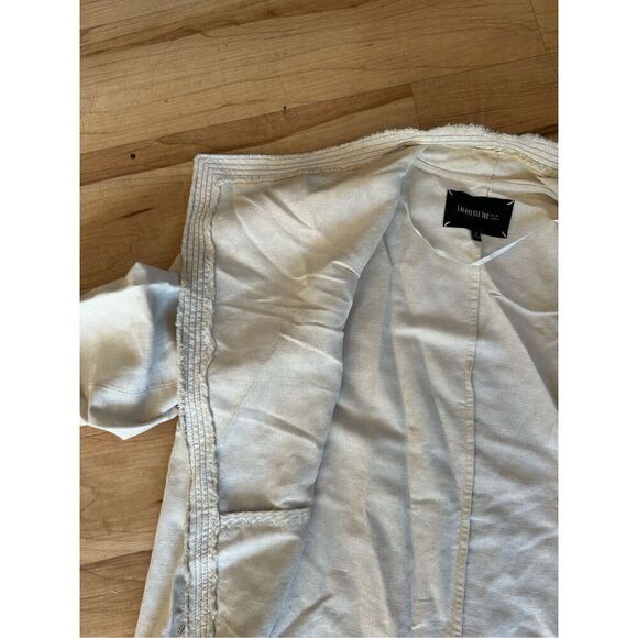 Lafayette 148 open front Jacket draped neck linen blend womens - Picture 9 of 12